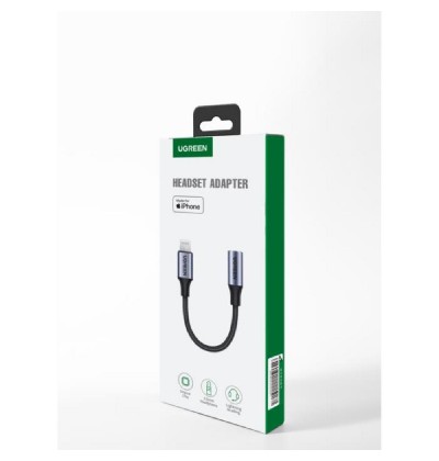Cable UGREEN i6 MFI to 3.5/F US211 Black 30756 Cable UGREEN i6 MFI to 3.5/F US211 Black 30756