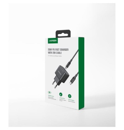 Charger UGREEN PD CD250 Combo+Type C/Type C Cable Black 50581 Charger UGREEN PD CD250 Combo+Type C/Type C Cable Black 50581