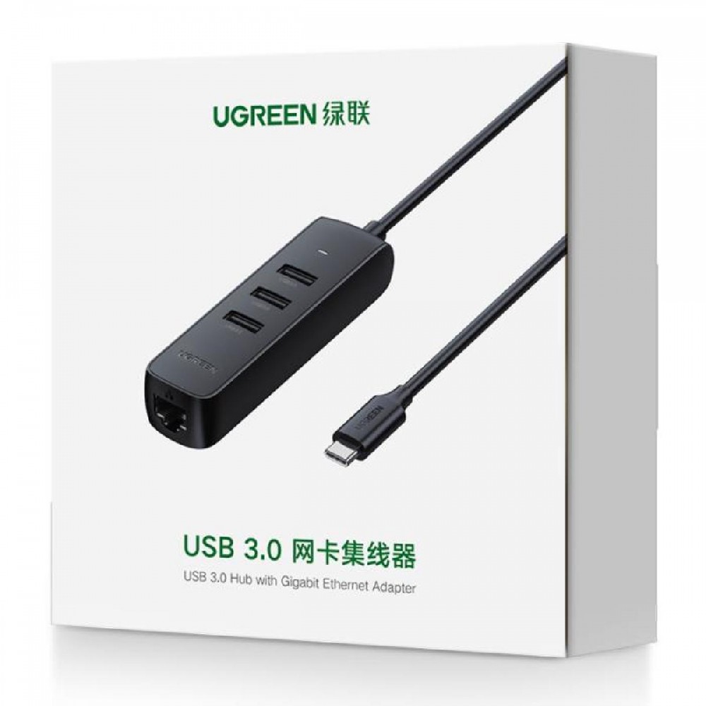 Hub USB 3.0 with Type-C to Ethernet Adapter UGREEN CM530 Black 50627