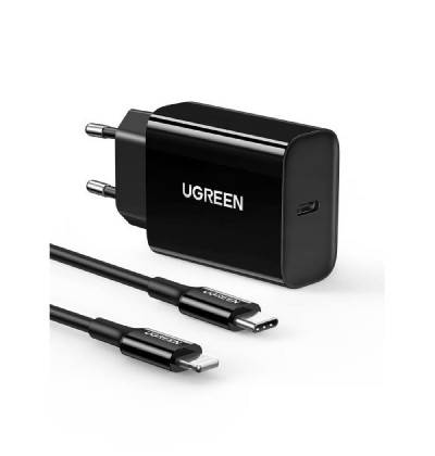 Charger UGREEN PD CD137 Combo+Type C/i6 Cable Black 50799 Charger UGREEN PD CD137 Combo+Type C/i6 Cable Black 50799