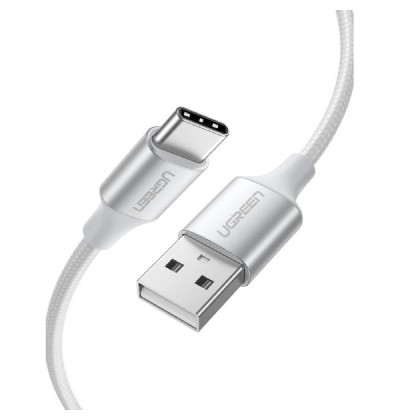 Charging Cable UGREEN US288 TYPE-C Silver 1m 60131 3A Charging Cable UGREEN US288 TYPE-C Silver 1m 60131 3A