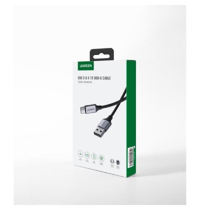 Charging Cable UGREEN US288 TYPE-C Silver 2m 60133 3A Charging Cable UGREEN US288 TYPE-C Silver 2m 60133 3A