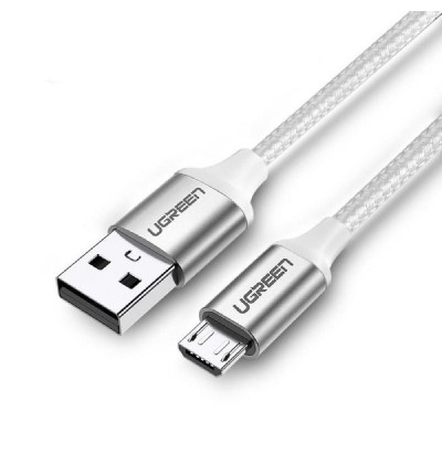 Charging Cable UGREEN US290 Micro Silver 2m 60153 2A Charging Cable UGREEN US290 Micro Silver 2m 60153 2A