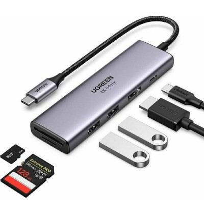 Multi Function Type-C Converter with PD UGREEN CM511 60384 Multi Function Type-C Converter with PD UGREEN CM511 60384