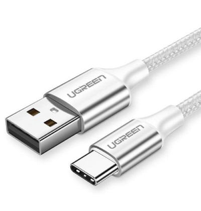 Charging Cable UGREEN US288 TYPE-C Silver 3m 60409 3A Charging Cable UGREEN US288 TYPE-C Silver 3m 60409 3A