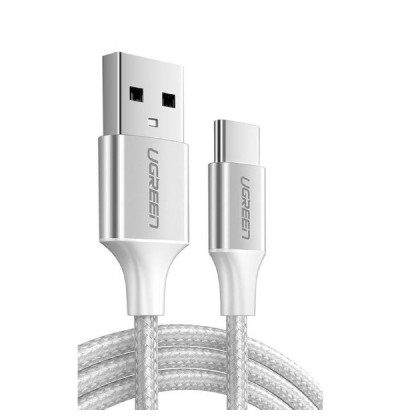 Charging Cable UGREEN US288 TYPE-C Silver 3m 60409 3A Charging Cable UGREEN US288 TYPE-C Silver 3m 60409 3A