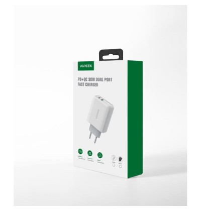Charger UGREEN CD170 36W PD+QC3.0 White 60468 Charger UGREEN CD170 36W PD+QC3.0 White 60468