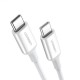 Charging Cable UGREEN US264 TYPE-C/TYPE-C White 1m 60518 3A Charging Cable UGREEN US264 TYPE-C/TYPE-C White 1m 60518 3A