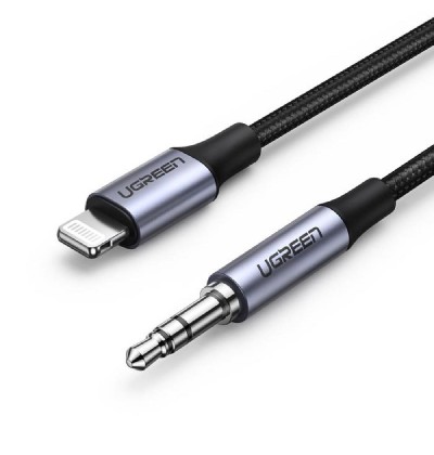 Cable UGREEN i6 MFI to 3.5/M US315 Black 1m 70509 Cable UGREEN i6 MFI to 3.5/M US315 Black 1m 70509