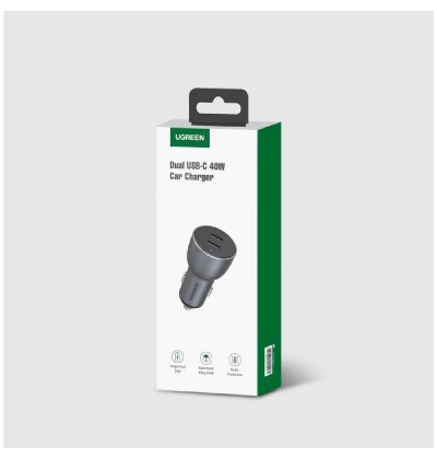 Car Charger UGREEN 40W Dual PD 3.0 Gray  CD213 70594 Car Charger UGREEN 40W Dual PD 3.0 Gray  CD213 70594
