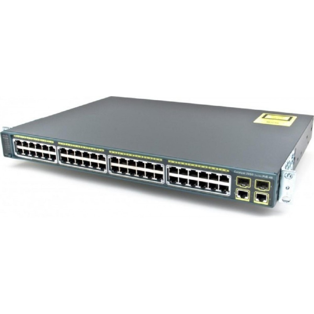 SWITCH CISCO WS-C2960-48PST-L 48-Ports 10/100 (2) 1G SFP POE 2 x 1000BASE-T w/ Rkmnts SWITCH CISCO WS-C2960-48PST-L 48-Ports 10/100 (2) 1G SFP POE 2 x 1000BASE-T w/ Rkmnts