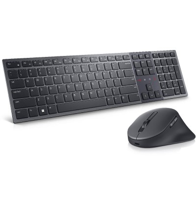 Dell KM900 Premier Collaboration Keyboard and Mouse Wireless/Bluetooth Grey English International New Open Box - Refurbished