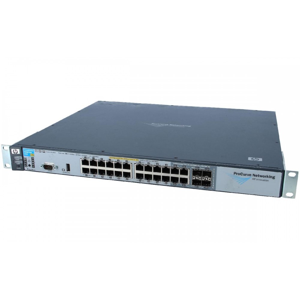SWITCH HP PROCURVE 3500yl J8692A 24-Ports Gigabit (4) 1G SFP POE w/ Rkmnts