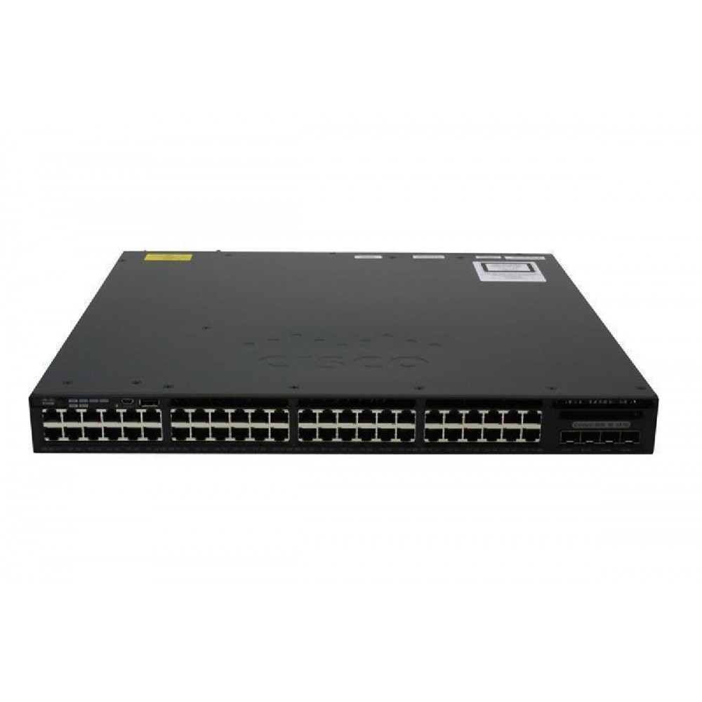 SWITCH CISCO WS-C3650-48TQ-S 48-Ports Gigabit (4) 10G SFP+ No without/ Rkmnts - Refurbished