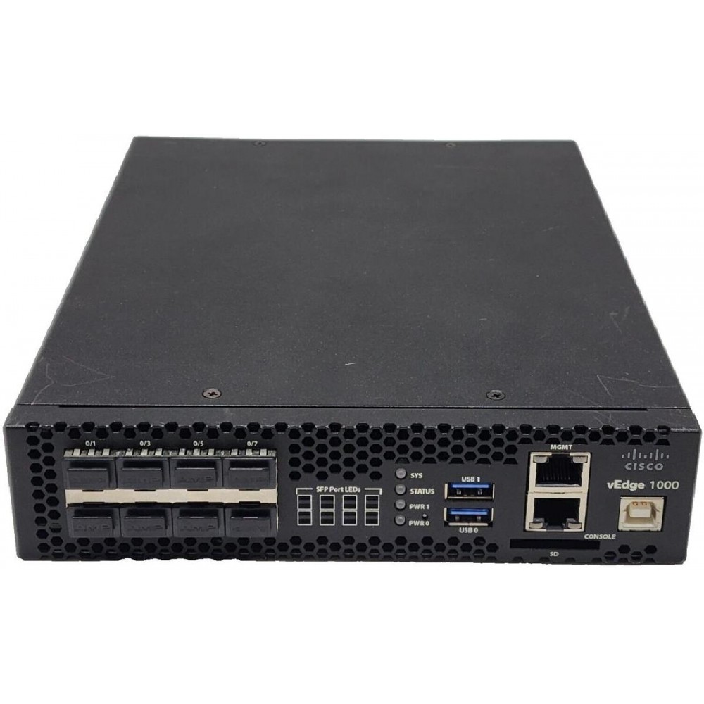 ROUTER CISCO vEDGE 1000 w/ Rkmnts 8 PORTS FIXED GE SFP - Refurbished