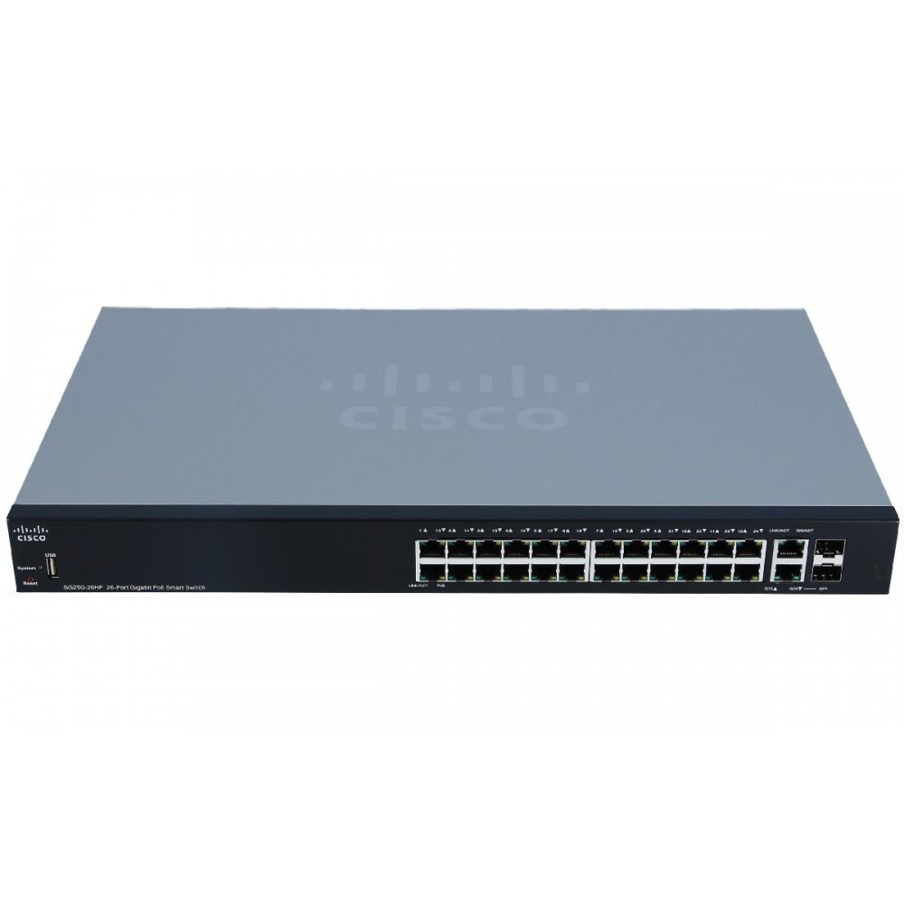 SWITCH CISCO SF200-24FP 24-Ports 10/100 (2) 1G SFP POE w/ Rkmnts