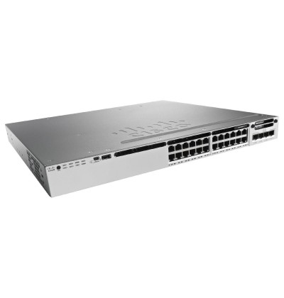 SWITCH CISCO WS-C3850-24P-S 24-Ports Gigabit POE+ 1x PSU 715W (P/N: PWR-C1-715WAC) w/ Rkmnts - Refurbished SWITCH CISCO WS-C3850-24P-S 24-Ports Gigabit POE+ 1x PSU 715W (P/N: PWR-C1-715WAC) w/ Rkmnts - Refurbished