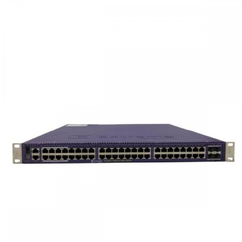 SWITCH EXTREME NETWORKS SUMMIT X460-48P 48-Ports Gigabit (4) 1G SFP POE /w 2xPSU (P/N: 800382-00-04), SUMMITSTACK-V80 MODULE (P/N: 800385-00-02) w/ Rkmnts
