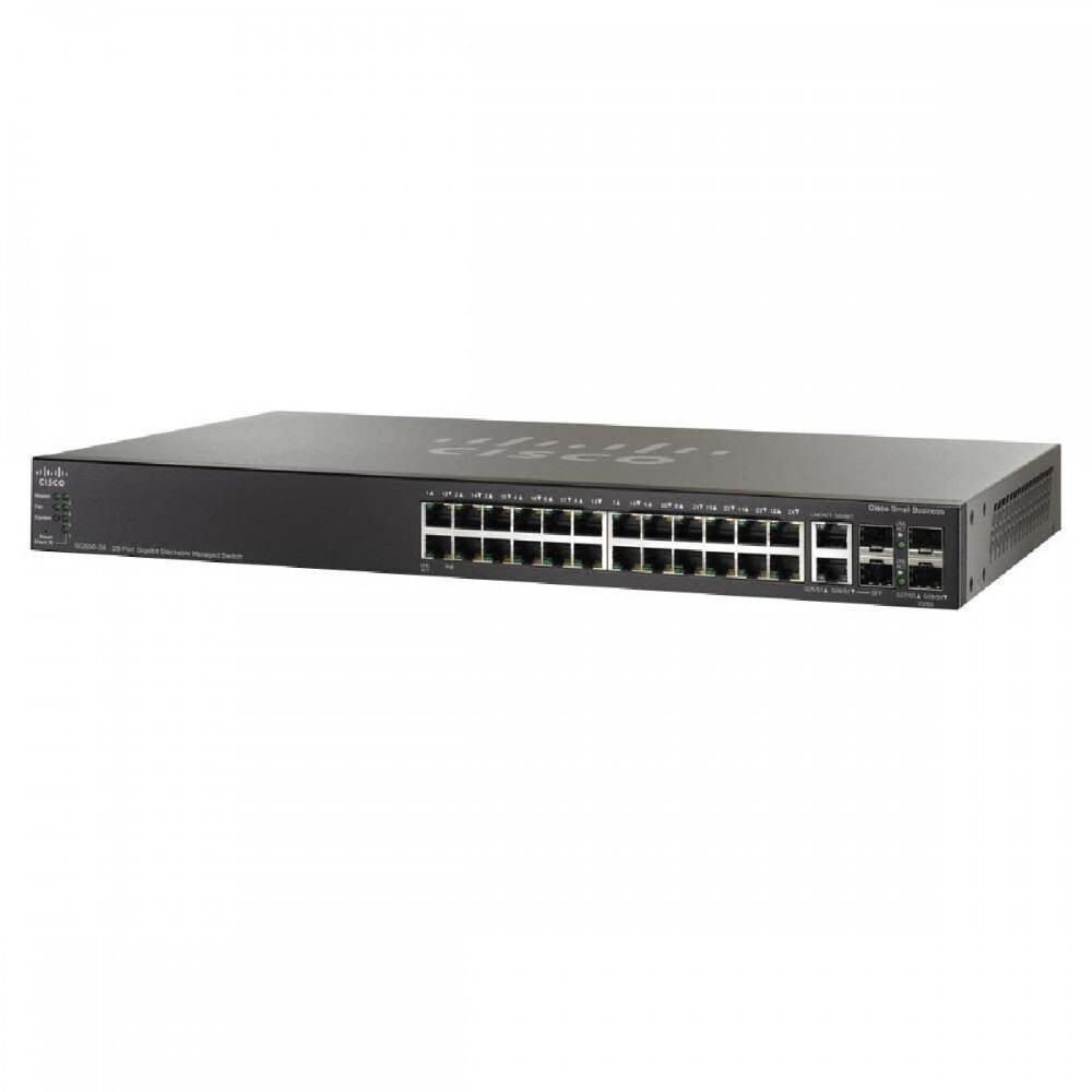 SWITCH CISCO SG500-28MPP-K9 24-Ports Gigabit (2) 1G SFP POE w/ Rkmnts