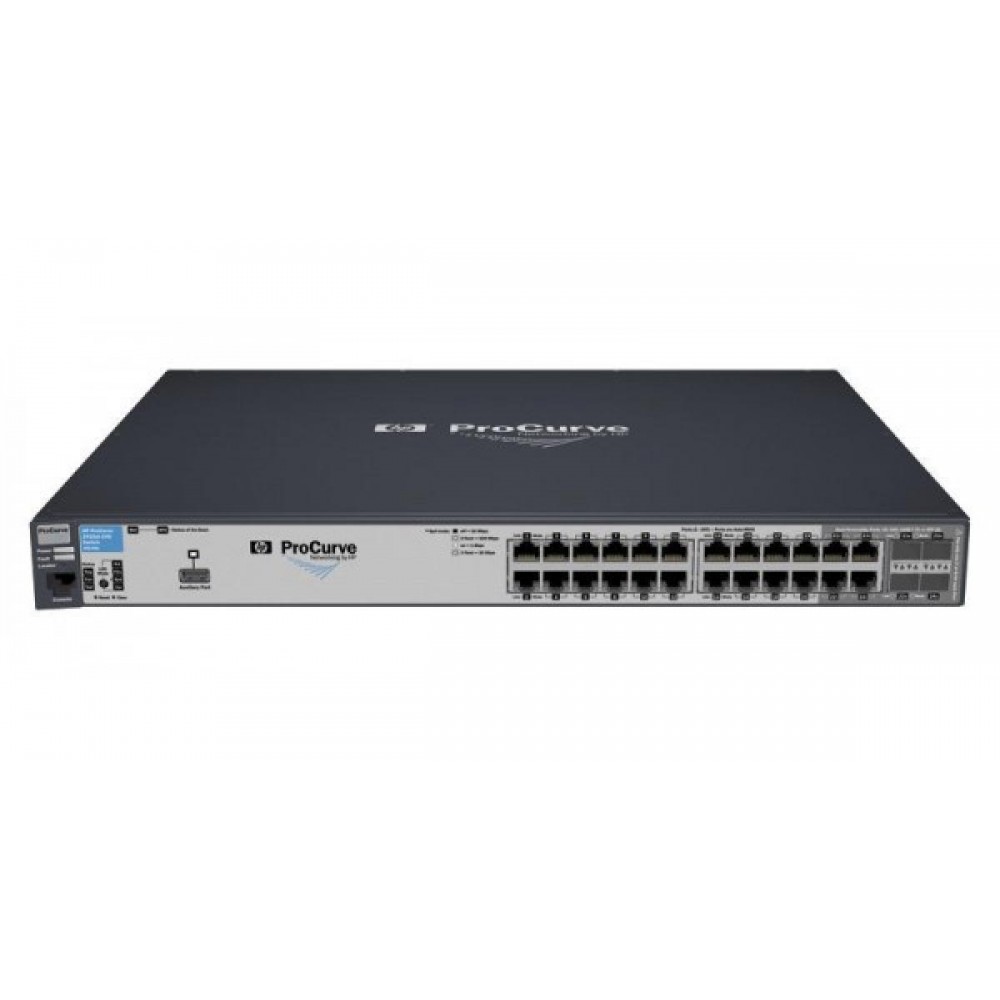 SWITCH HP PROCURVE 2910AL-24G J9145A 24-Ports Gigabit /w HP PROCURVE 10-GBE INTERCONNECT MODULE (P/N: 5070-5135) w/ Rkmnts