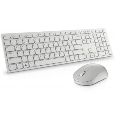 Dell KM5221W Pro Keyboard & Mouse Wireless White German NOB - Refurbished