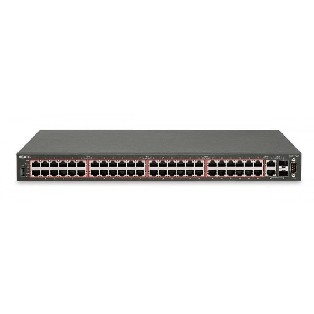 SWITCH NORTEL 4550T-PWR 48-Ports Gigabit (2) 1G SFP POE +2xCOMBO GIGABIT+2xSFP w/ Rkmnts