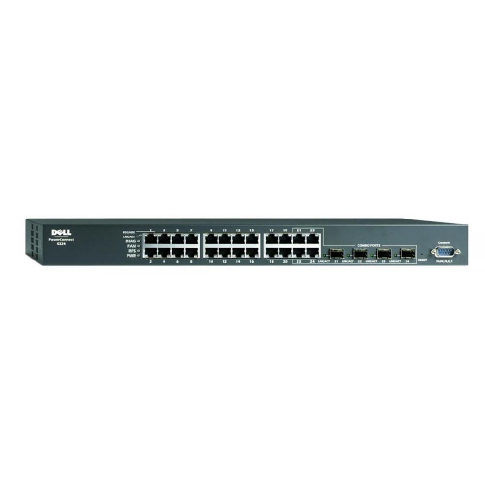 SWITCH DELL Powerconnect 5324 24-Ports Gigabit (4) 1G SFP w/ Rkmnts