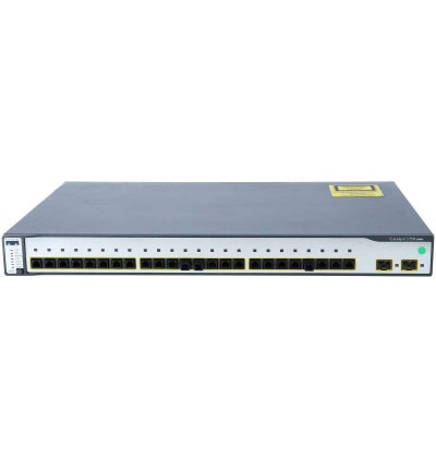 SWITCH CISCO WS-C3750-24FS-S 24-Ports 10/100 (2) 1G SFP w/ Rkmnts - Refurbished SWITCH CISCO WS-C3750-24FS-S 24-Ports 10/100 (2) 1G SFP w/ Rkmnts - Refurbished