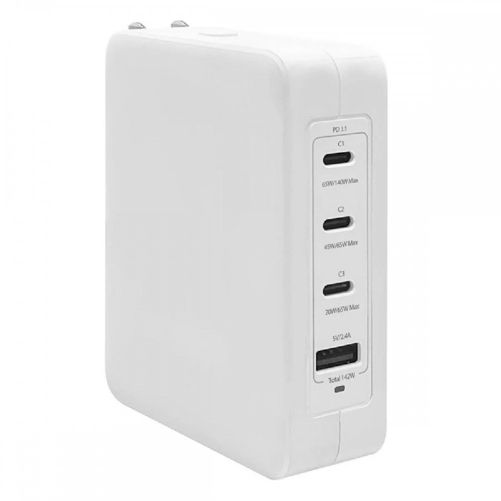 WALL CHARGER MACALLY 142W 1xUSB-C 5V/9V/15V=3A 20V/28V=5A / 2xUSB-C 5V/9V/15V=3A 20V=3.25A / 1xUSB-A 5V=2.4A - Refurbished WALL CHARGER MACALLY 142W 1xUSB-C 5V/9V/15V=3A 20V/28V=5A / 2xUSB-C 5V/9V/15V=3A 20V=3.25A / 1xUSB-A 5V=2.4A - Refurbished