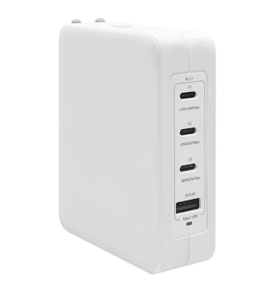 WALL CHARGER MACALLY 142W 1xUSB-C 5V/9V/15V=3A 20V/28V=5A / 2xUSB-C 5V/9V/15V=3A 20V=3.25A / 1xUSB-A 5V=2.4A - Refurbished WALL CHARGER MACALLY 142W 1xUSB-C 5V/9V/15V=3A 20V/28V=5A / 2xUSB-C 5V/9V/15V=3A 20V=3.25A / 1xUSB-A 5V=2.4A - Refurbished