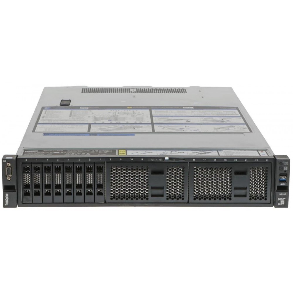 Lenovo Thinksystem SR650 (8xLFF) 2 x Xeon Gold 5120/128GB/2x1.6TB NVMe/4x4TB HDD/430-8i/2x750W/Rails - Refurbished Lenovo Thinksystem SR650 (8xLFF) 2 x Xeon Gold 5120/128GB/2x1.6TB NVMe/4x4TB HDD/430-8i/2x750W/Rails - Refurbished