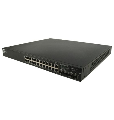 SWITCH DELL Powerconnect 6224 24-Ports Gigabit (4) 1G SFP /w STACKING MODULE 10G (P/N: YY741) w/ Rkmnts - Refurbished SWITCH DELL Powerconnect 6224 24-Ports Gigabit (4) 1G SFP /w STACKING MODULE 10G (P/N: YY741) w/ Rkmnts - Refurbished