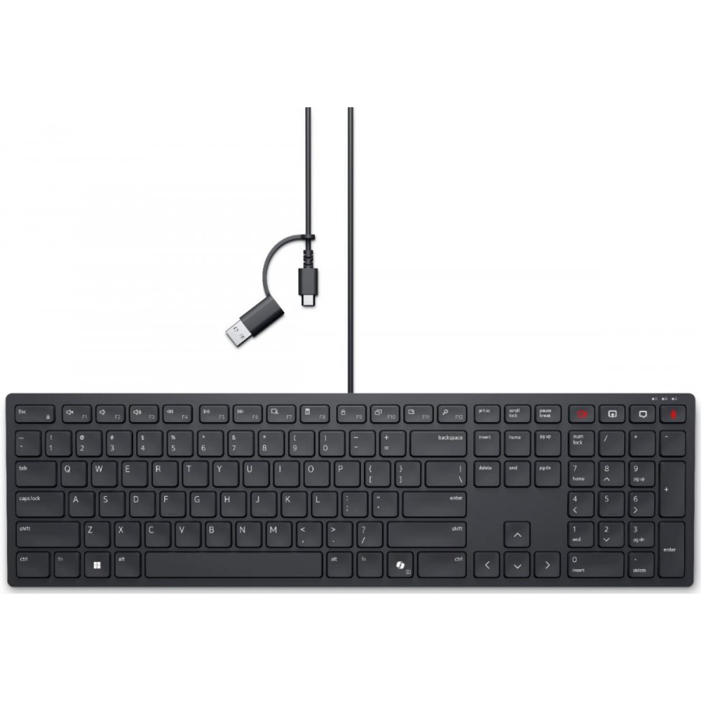 Dell KB525C Collaboration Keyboard Wired USB Black English International New Open Box - Refurbished Dell KB525C Collaboration Keyboard Wired USB Black English International New Open Box - Refurbished
