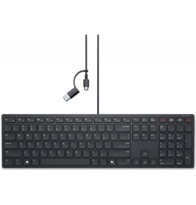 Dell KB525C Collaboration Keyboard Wired USB Black English International New Open Box - Refurbished