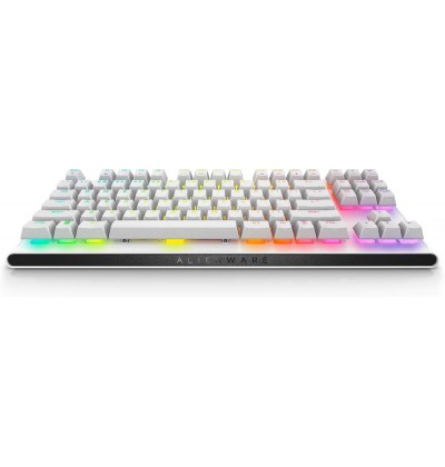 Dell Alienware AW420K Tenkeyless RGB Gaming Keyboard Wired USB White English US NOB - Refurbished