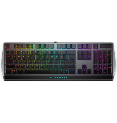 Dell Alienware AW510K MX Cherry Low Profile RGB Mechanical Gaming Keyboard Wired USB Black English US DARK SIDE OF THE MOON NOB - Refurbished