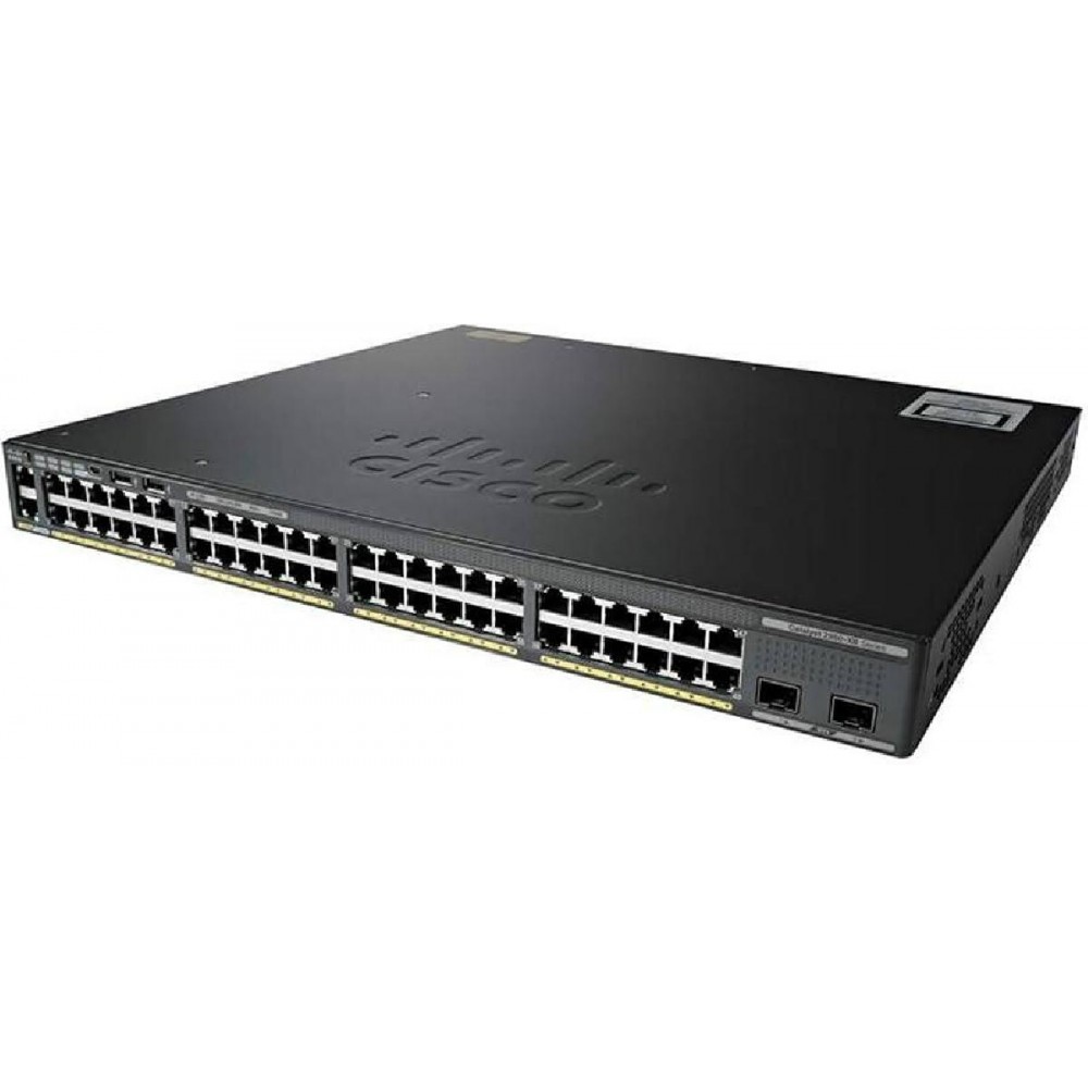 SWITCH CISCO WS-C2960X-48LPS-L 48-Ports Gigabit (4) 1G SFP POE+ w/ Rkmnts - Refurbished