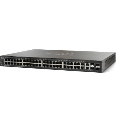 SWITCH CISCO SG500-52MP-K9 48-Ports Gigabit (2) 1G SFP or (2) RJ45, (2) 1G SFP POE+ 48 w/ Rkmnts - Refurbished