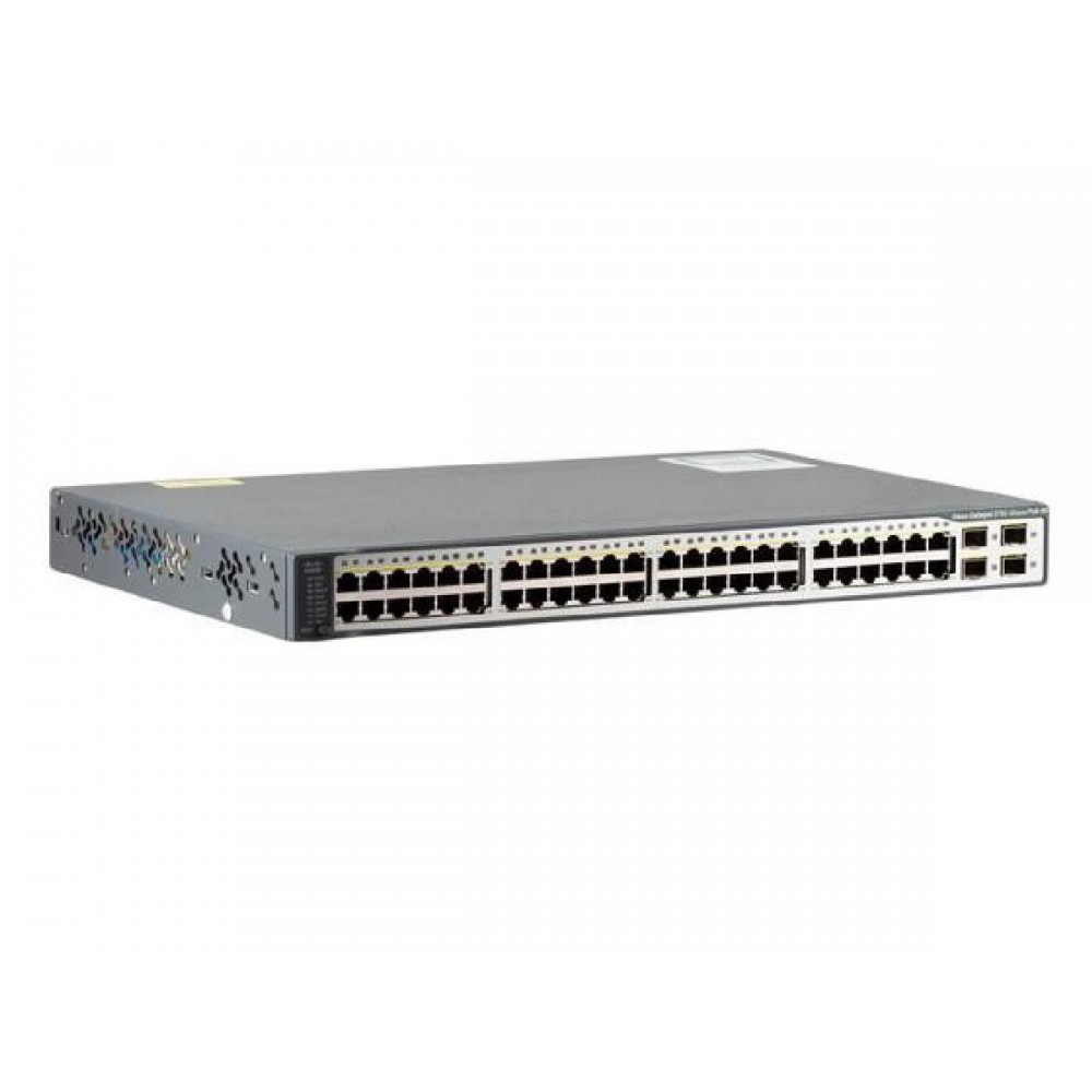 SWITCH CISCO WS-C3750V2-48PS-S 48-Ports Gigabit (4) 1G SFP w/ Rkmnts