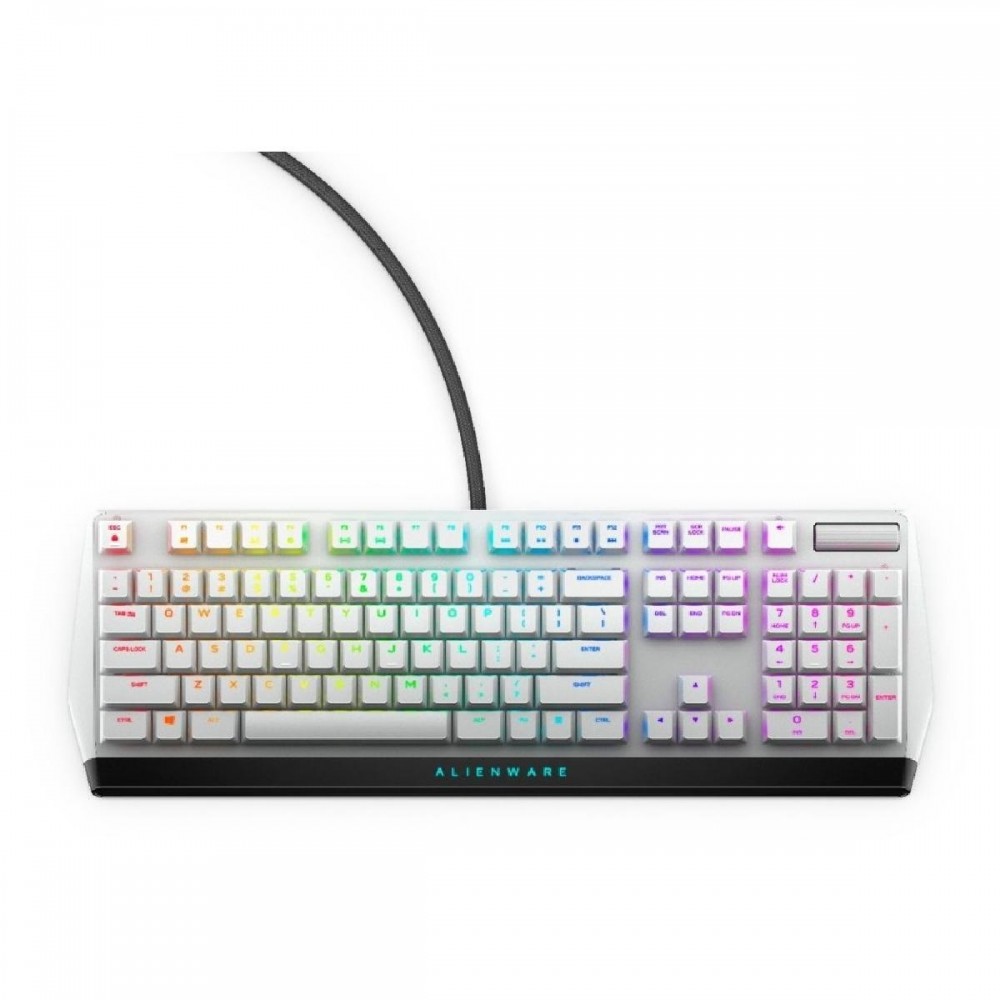 Dell Alienware AW510K MX Cherry Low Profile RGB Mechanical Gaming Keyboard Wired USB White English US New Open Box - Refurbished