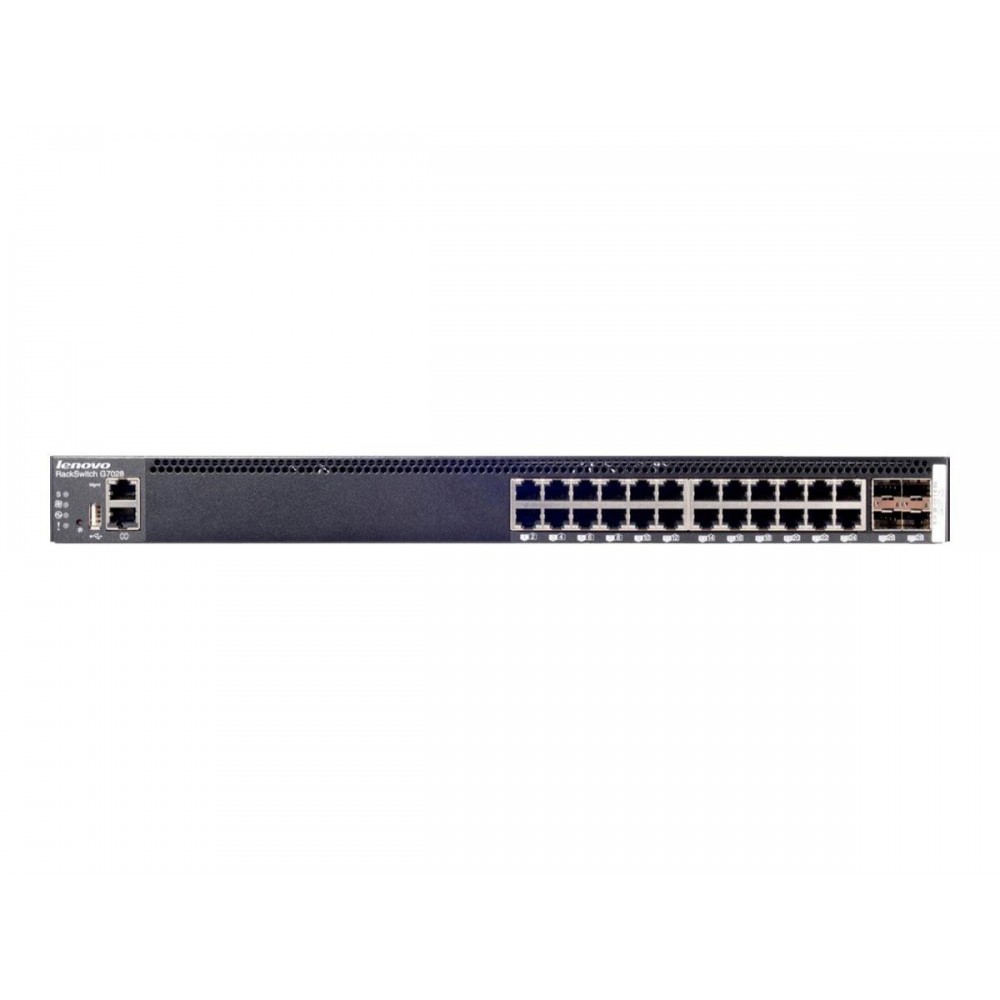 SWITCH LENOVO Rackswitch G7028  24-Ports Gigabit (4) 1G SFP w/ Rkmnts