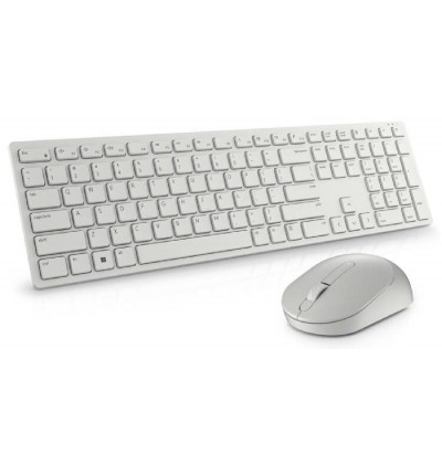 Dell KM5221W Pro Keyboard & Mouse Wireless White Belgian New Open Box - Refurbished Dell KM5221W Pro Keyboard & Mouse Wireless White Belgian New Open Box - Refurbished