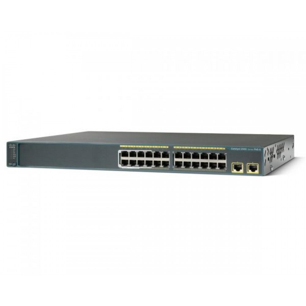 SWITCH CISCO WS-C2960-24LT-L 24-Ports 10/100 (2) 1G SFP POE w/ Rkmnts