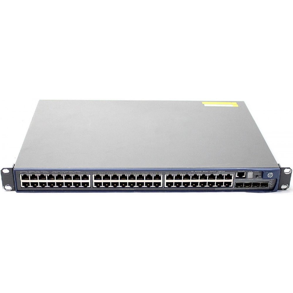 SWITCH HP A5120 Series 48-Ports Gigabit (4) 1G SFP, HP 5500 2-port 10GbE Local Connect Module (P/N: JD360B) w/ Rkmnts
