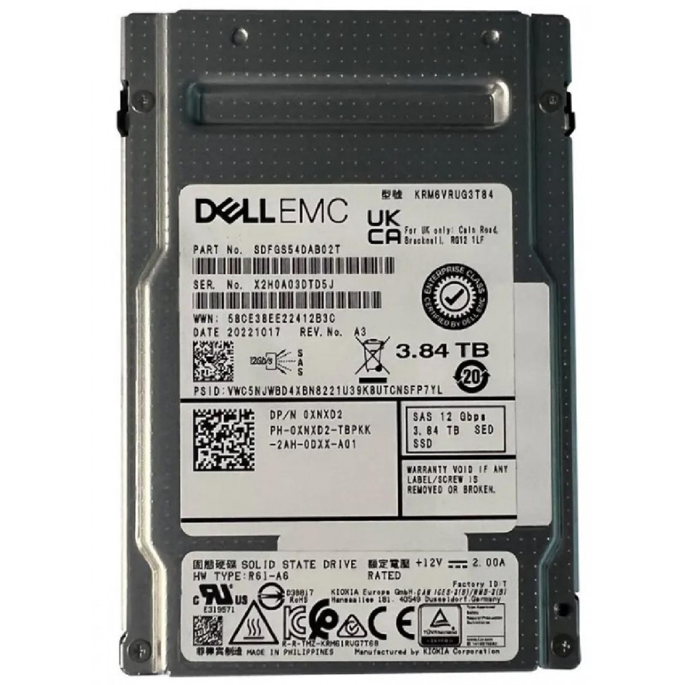 SSD DELL 3.84TB SAS 12G 2.5