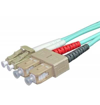 DUPLEX AQUA LSOH FIBRE PATCH LEAD OM3 50/125 LC-SC 5M - Refurbished DUPLEX AQUA LSOH FIBRE PATCH LEAD OM3 50/125 LC-SC 5M - Refurbished