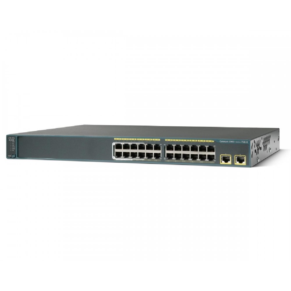 SWITCH CISCO 2960 24-Ports 10/100 2x1000BT w/ Rkmnts SWITCH CISCO 2960 24-Ports 10/100 2x1000BT w/ Rkmnts