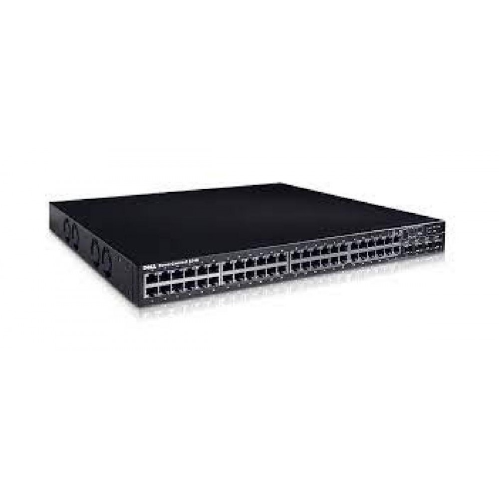 SWITCH DELL POWERCONNECT 6248 XT800 48-Ports Gigabit (4) 1G SFP /w YY741 10GBE STACKING MODULE w/ Rkmnts