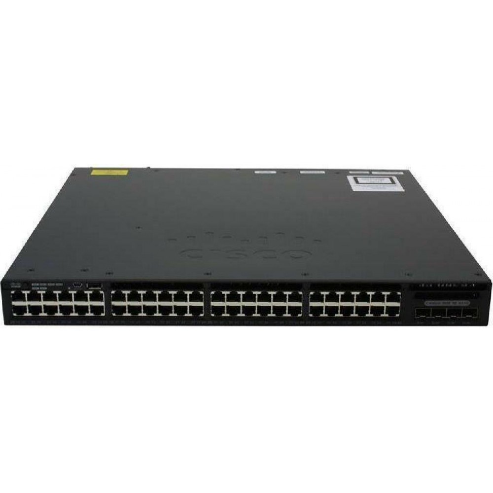 SWITCH CISCO CATALYST 3650 48-Ports (4) 1G SFP No 1x PSU 250W (P/N: PWR-C2-250WAC) w/ Rkmnts - Refurbished