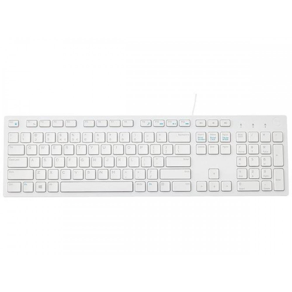 Dell KB216 Multimedia Keyboard Wired USB White French